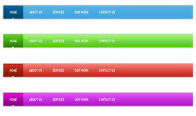 4色横向CSS导航条菜单
