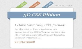 纯CSS3实现的3D丝带效果