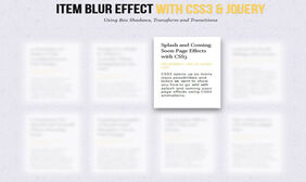 jQuery+CSS3项目模糊效果
