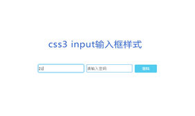CSS3 input输入框蓝光特效