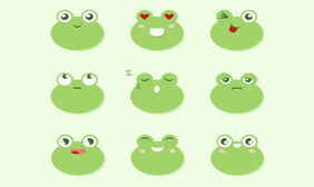 纯CSS3青蛙表情动画特效