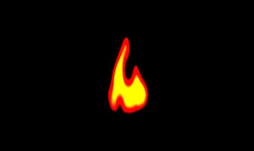JS+CSS3火焰燃烧动画特效