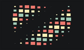 纯CSS3彩色方块波浪动画特效