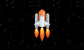 SVG宇宙航天火箭动画特效