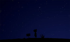HTML5 SVG夜晚天空星星流星特效