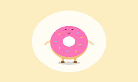 纯CSS3卡通甜甜圈动画特效