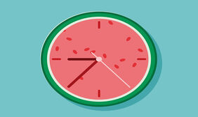 CSS3卡通西瓜指针时钟特效