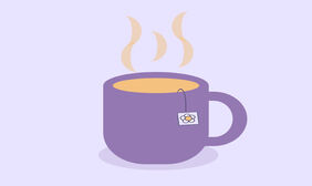 紫色杯子泡茶CSS3特效