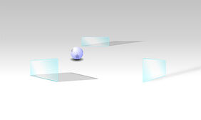 3D小球滚动撞击遮挡板特效