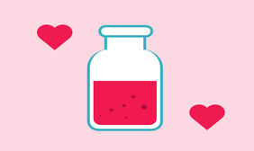 纯CSS3爱情爱心药剂图形特效